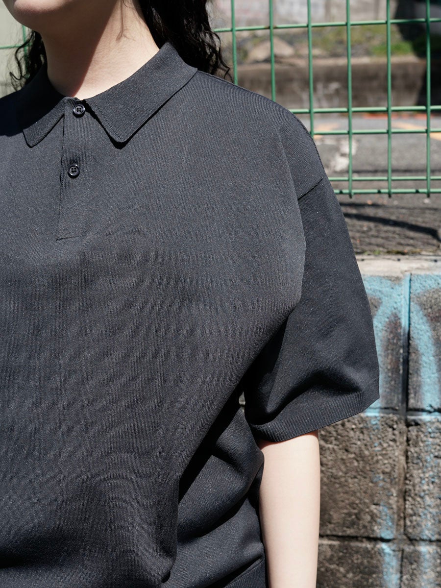 WOMENS】TECH KNIT POLO S/S[BLACK] | 1LDK (ワンエルディーケー) 公式
