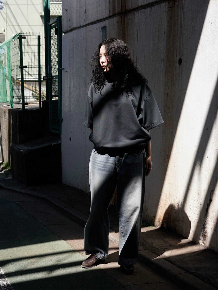 WOMENS】TECH SWEAT CREW S/S[BLACK] | 1LDK (ワンエルディーケー