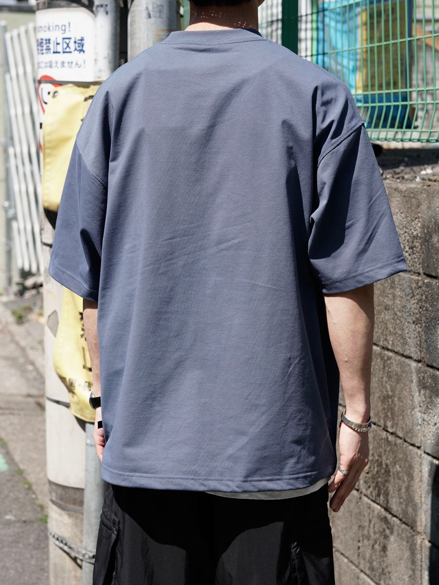 MENS】TECH DRAWSTRING S/S TEE[SMOKE BLUE] | 1LDK (ワンエルディー