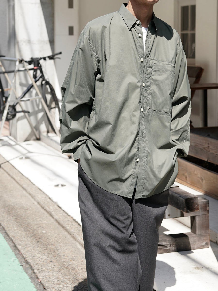 MENS】TECH PERTEX® TRAVEL SHIRT[SAGE] | 1LDK (ワンエルディー