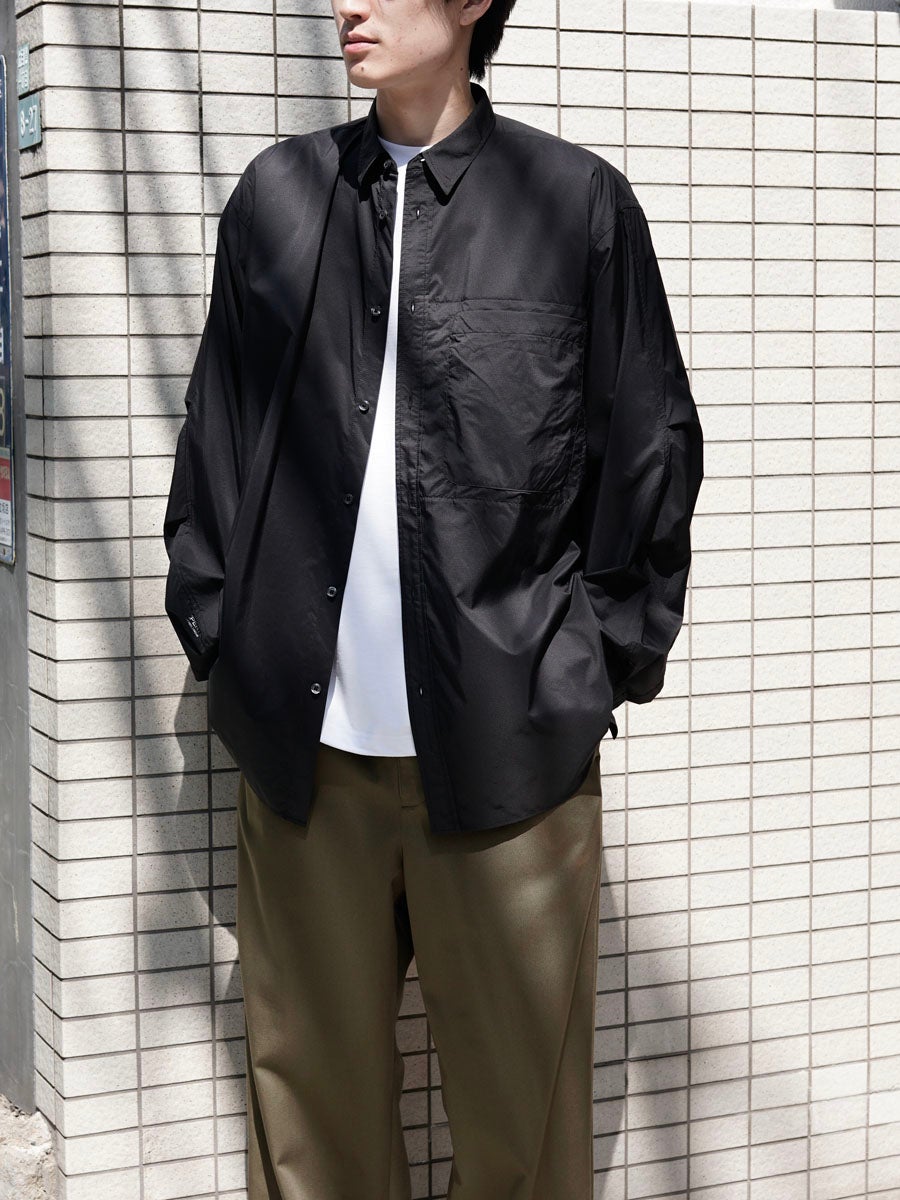 MENS】TECH PERTEX® TRAVEL SHIRT[BLACK] | 1LDK (ワンエルディー