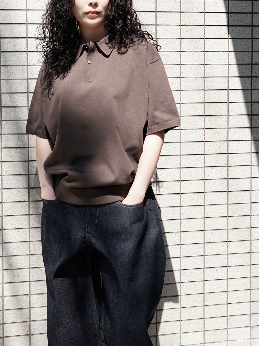 WOMENS】TECH KNIT POLO S/S[BROWN] | 1LDK (ワンエルディーケー) 公式
