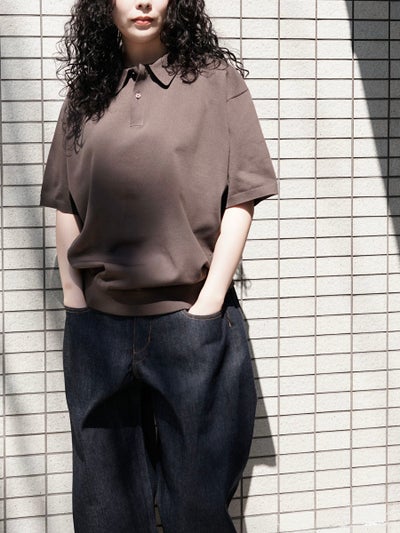 WOMENS】TECH KNIT POLO S/S[BROWN] | 1LDK (ワンエルディーケー) 公式 