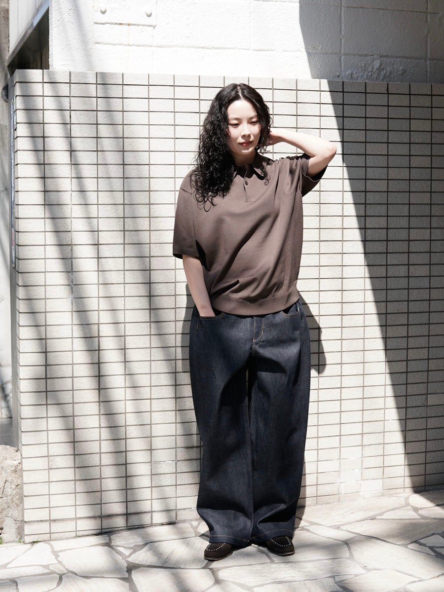 WOMENS】TECH KNIT POLO S/S[BROWN] | 1LDK (ワンエルディーケー) 公式