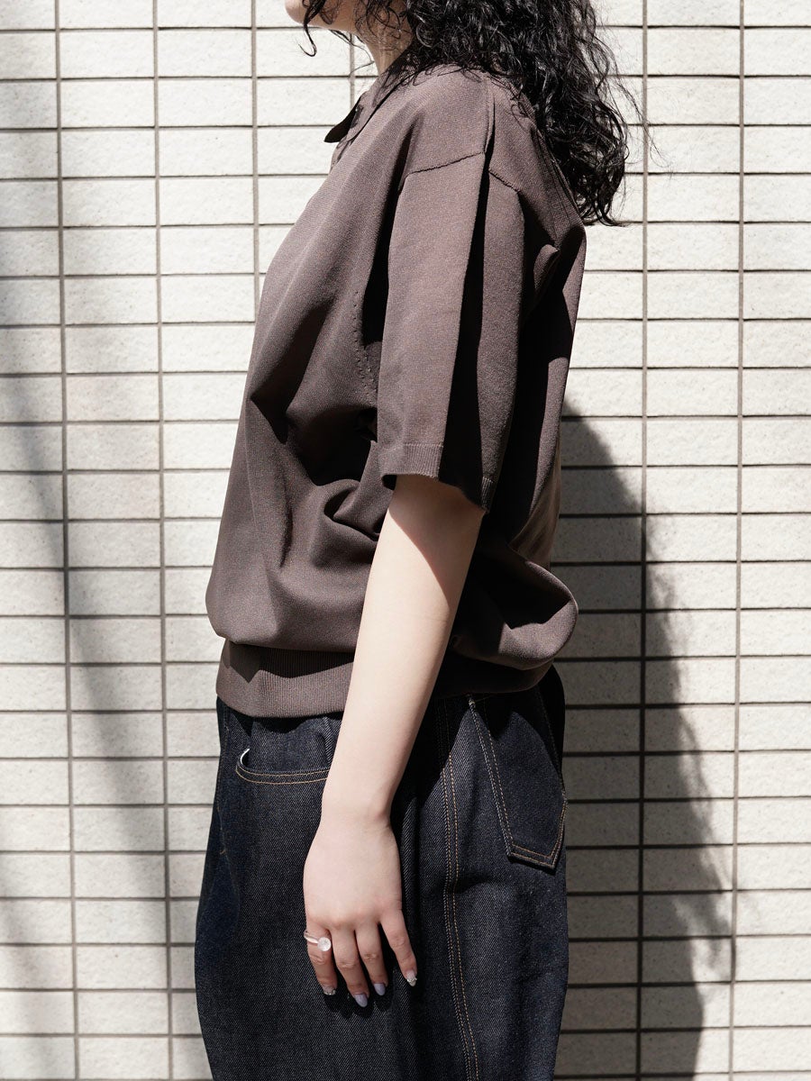 WOMENS】TECH KNIT POLO S/S[BROWN] | 1LDK (ワンエルディーケー) 公式
