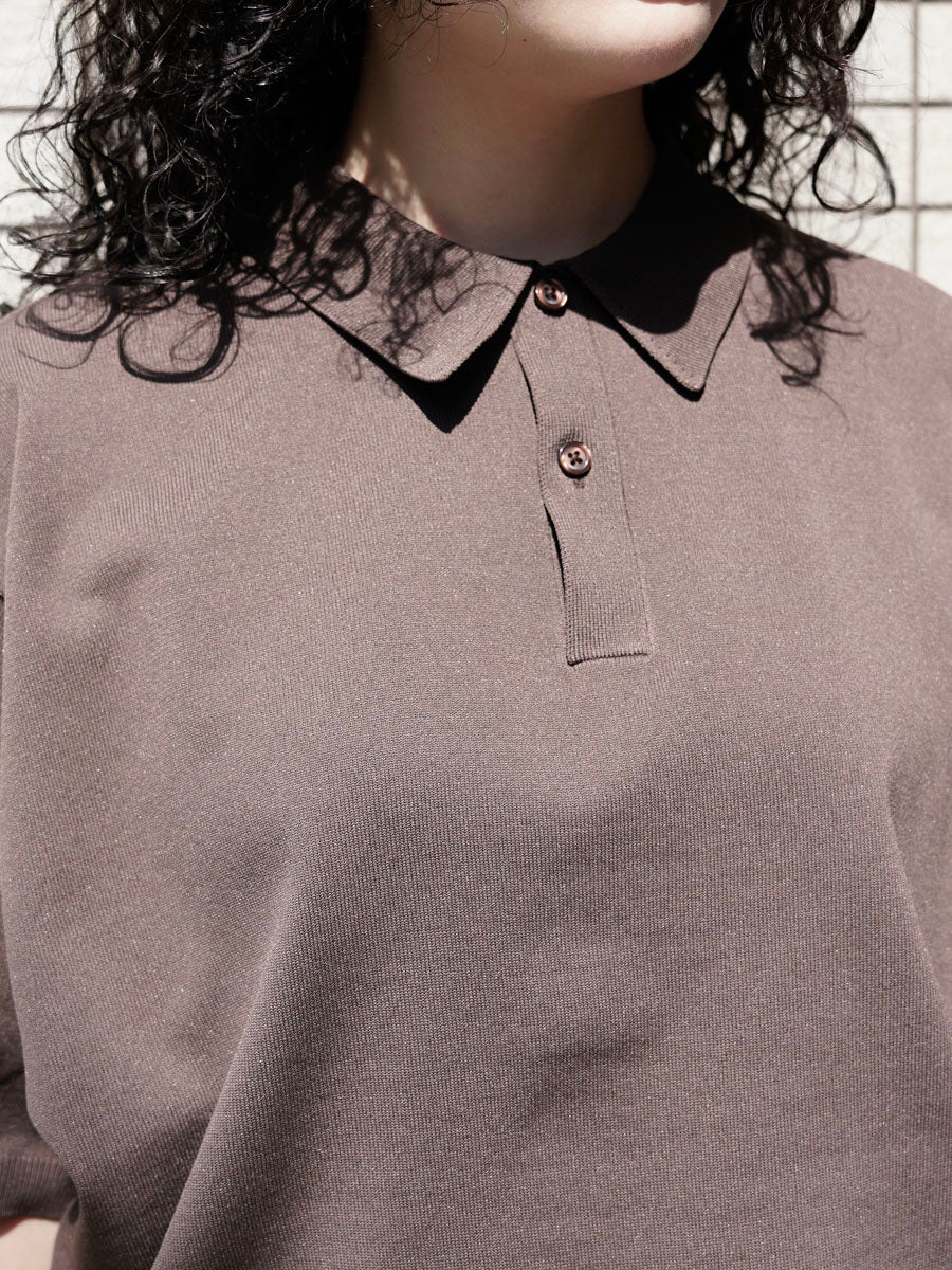 WOMENS】TECH KNIT POLO S/S[BROWN] | 1LDK (ワンエルディーケー) 公式