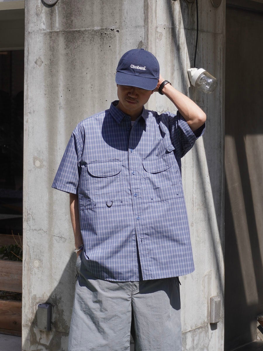 MENS】TECH FISHING SHIRT S/S SUMMER PLAID[SMOKE BLUE] | 1LDK (ワン