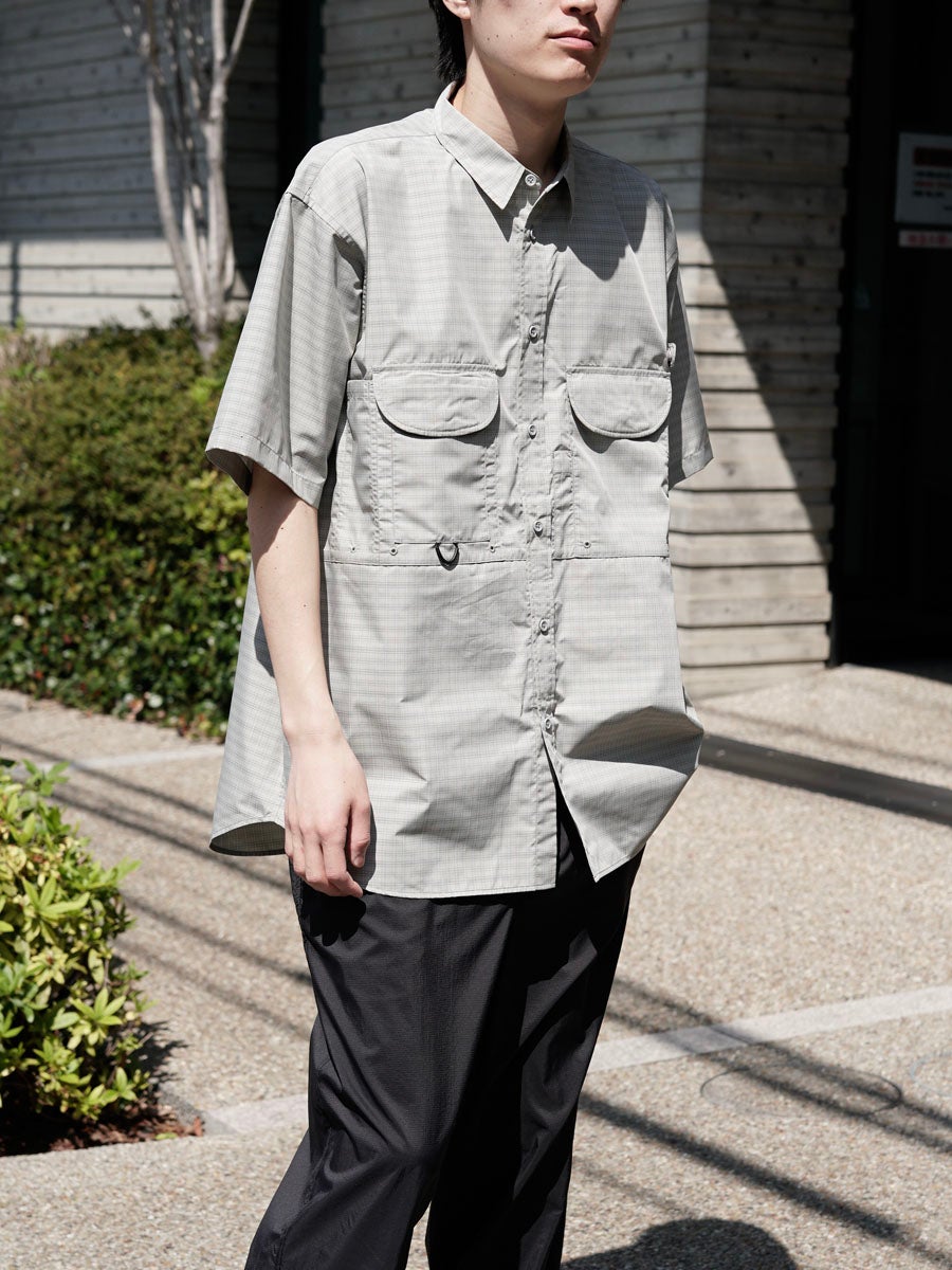 MENS】TECH FISHING SHIRT S/S SUMMER PLAID[LT.GRAY] | 1LDK (ワン