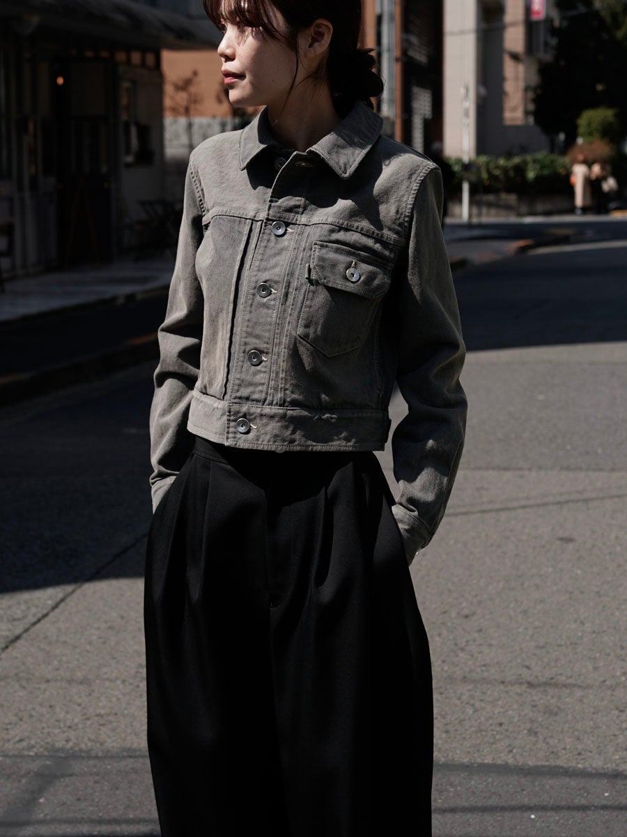 WOMENS】THE JEAN JACKET TIGHT FIT SHORT 1st[GRAY] | 1LDK (ワンエル