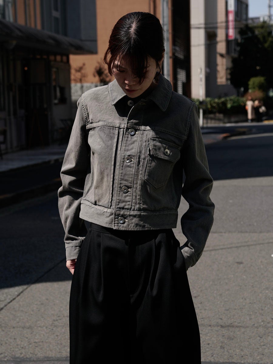 WOMENS】THE JEAN JACKET TIGHT FIT SHORT 1st[GRAY] | 1LDK (ワンエル