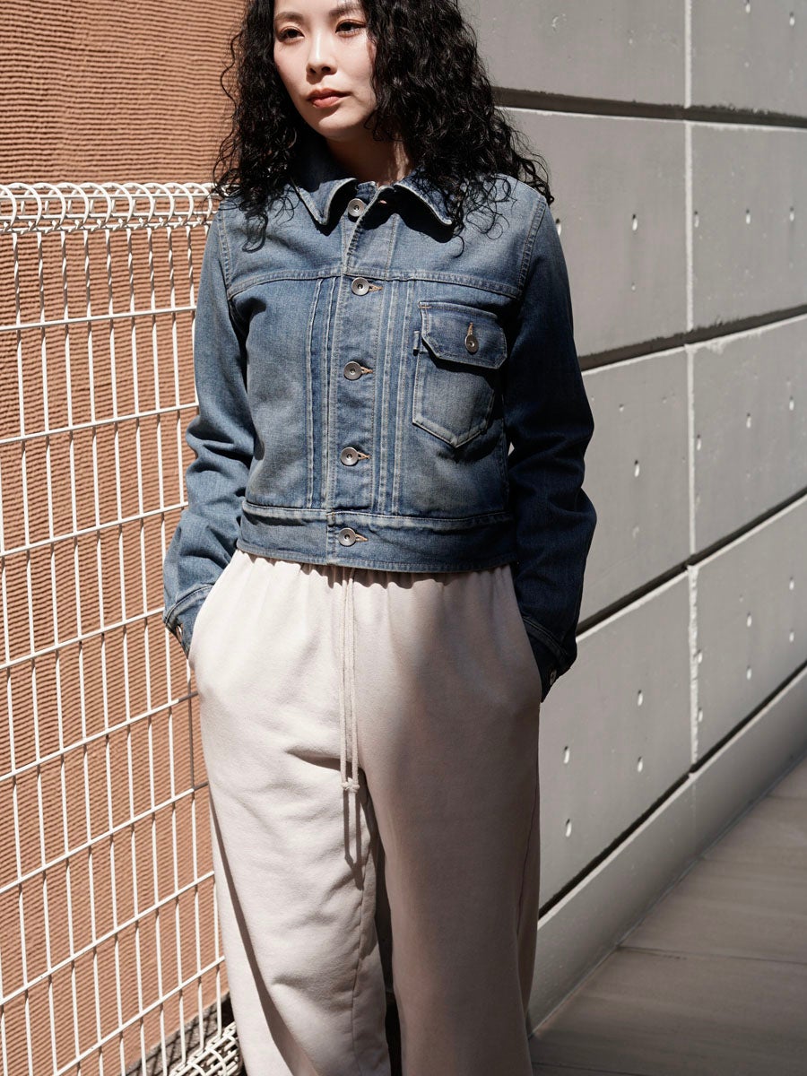 WOMENS】THE JEAN JACKET TIGHT FIT SHORT 1st[GRAY] | 1LDK (ワンエル