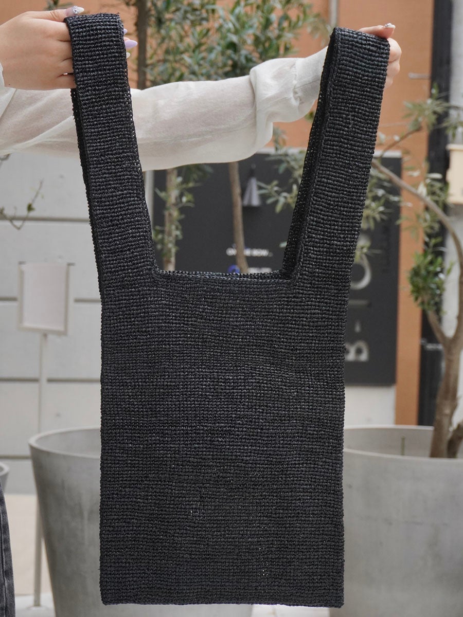 MEDIUM RAFFIA BAG[BLACK] | 1LDK (ワンエルディーケー) 公式サイト