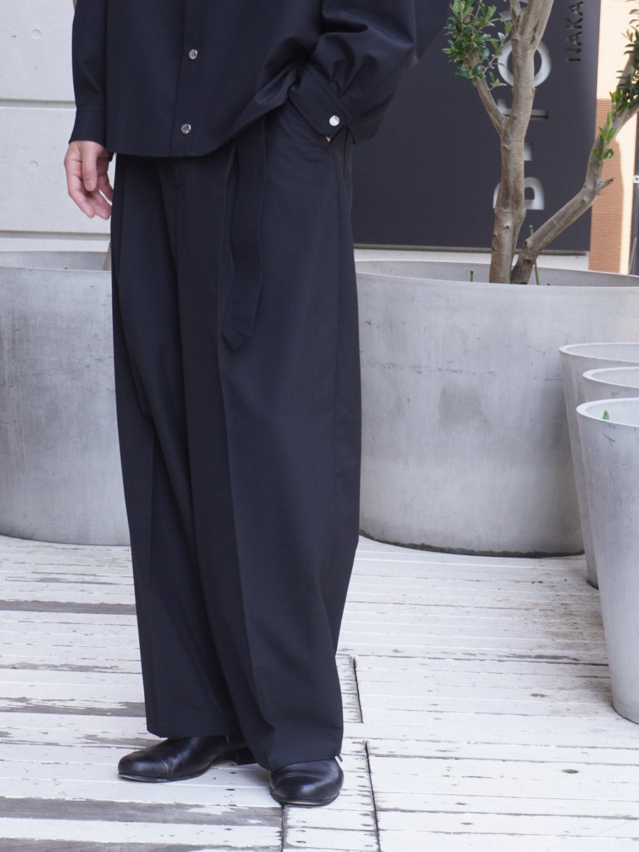 THE RERACS CUMMERBUND SLACKS ブラック 36 THE RERACS/ザ・リラクス】THE SLACKS FLARE 24FW-REPT-231L-Jの通販