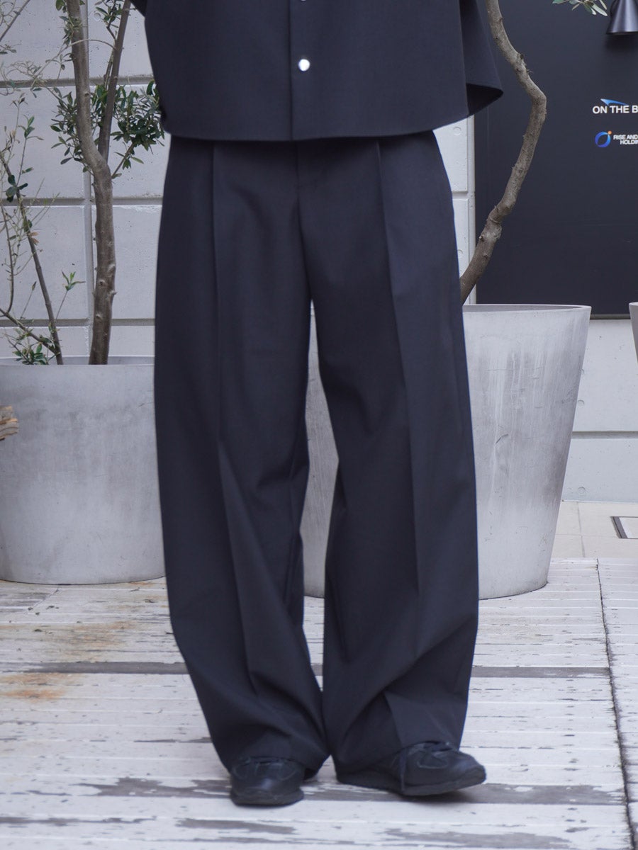 WOMENS】THE BELTED WIDE PANTS[BLACK] | 1LDK (ワンエルディーケー