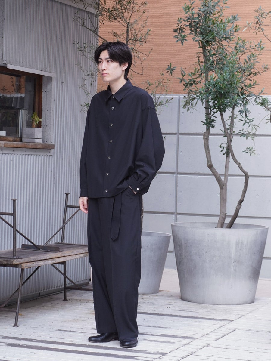 MENS】BALLOON CARDIGAN SHIRT[BLACK] | 1LDK (ワンエルディーケー