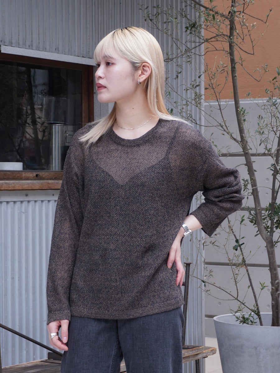 KOMOREBI SWEATER[INDIGO×MUD MELANGE] | 1LDK (ワンエルディーケー
