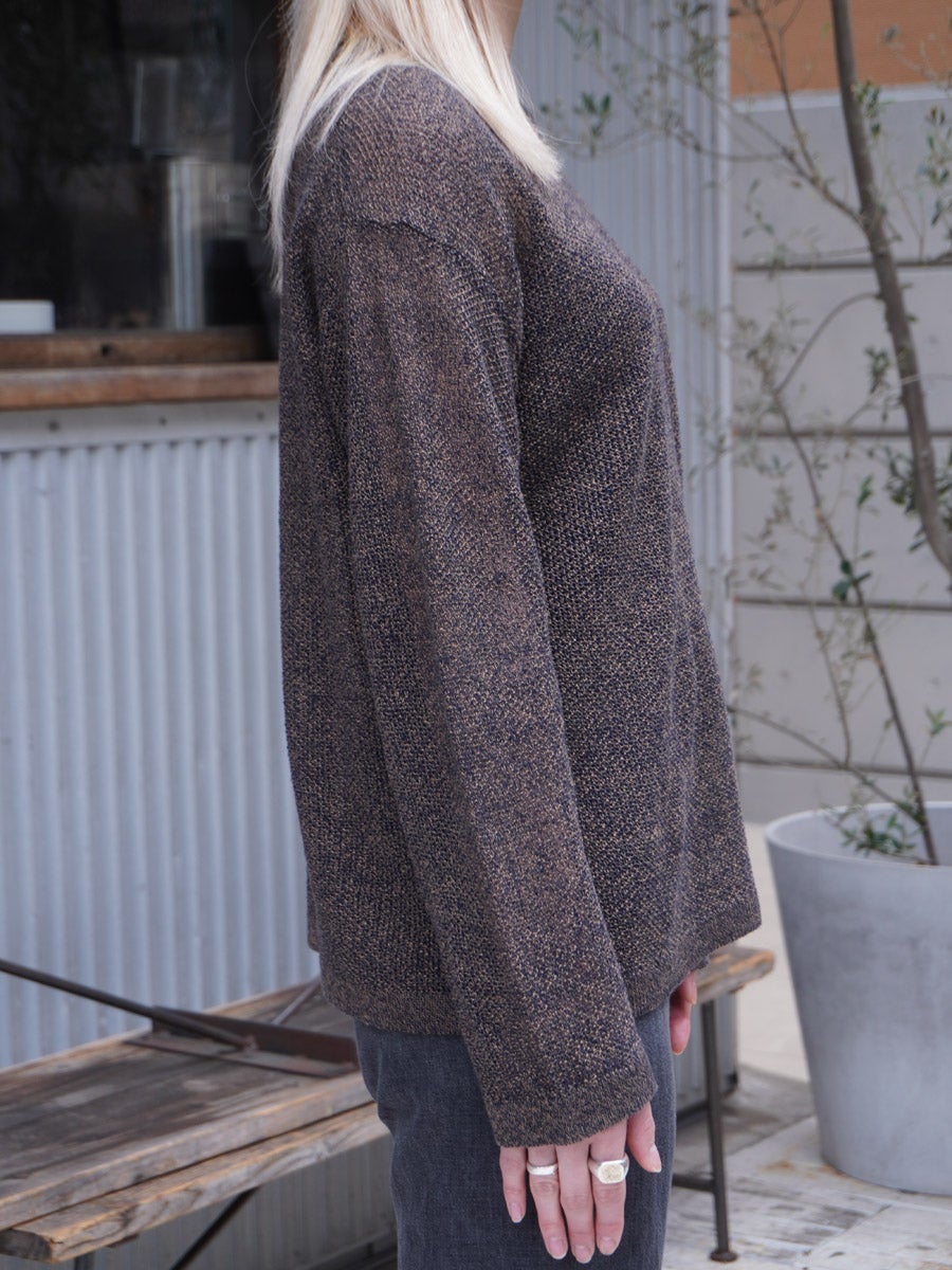 KOMOREBI SWEATER[INDIGO×MUD MELANGE] | 1LDK (ワンエルディーケー