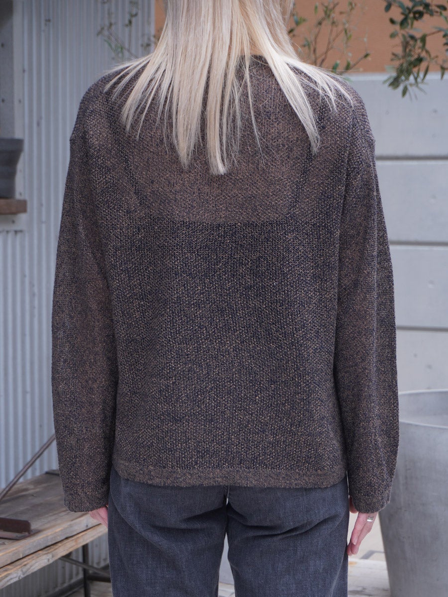KOMOREBI SWEATER[INDIGO×MUD MELANGE] | 1LDK (ワンエルディーケー