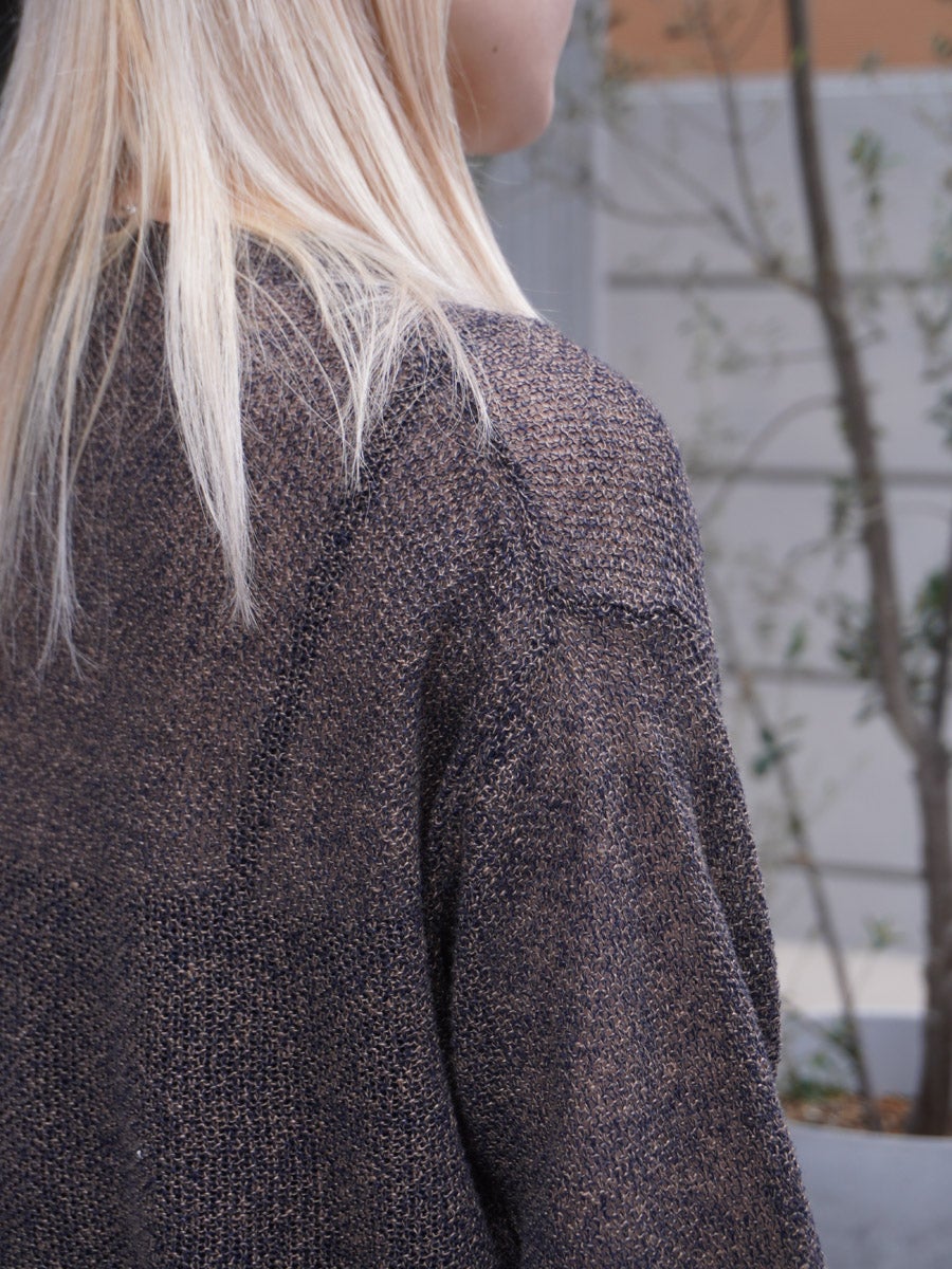 KOMOREBI SWEATER[INDIGO×MUD MELANGE] | 1LDK (ワンエルディーケー