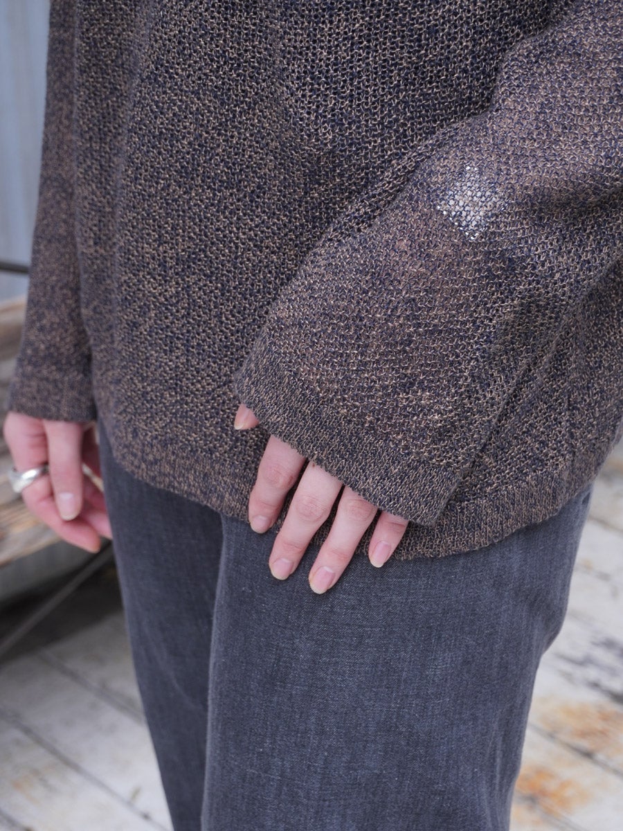 KOMOREBI SWEATER[INDIGO×MUD MELANGE] | 1LDK (ワンエルディーケー
