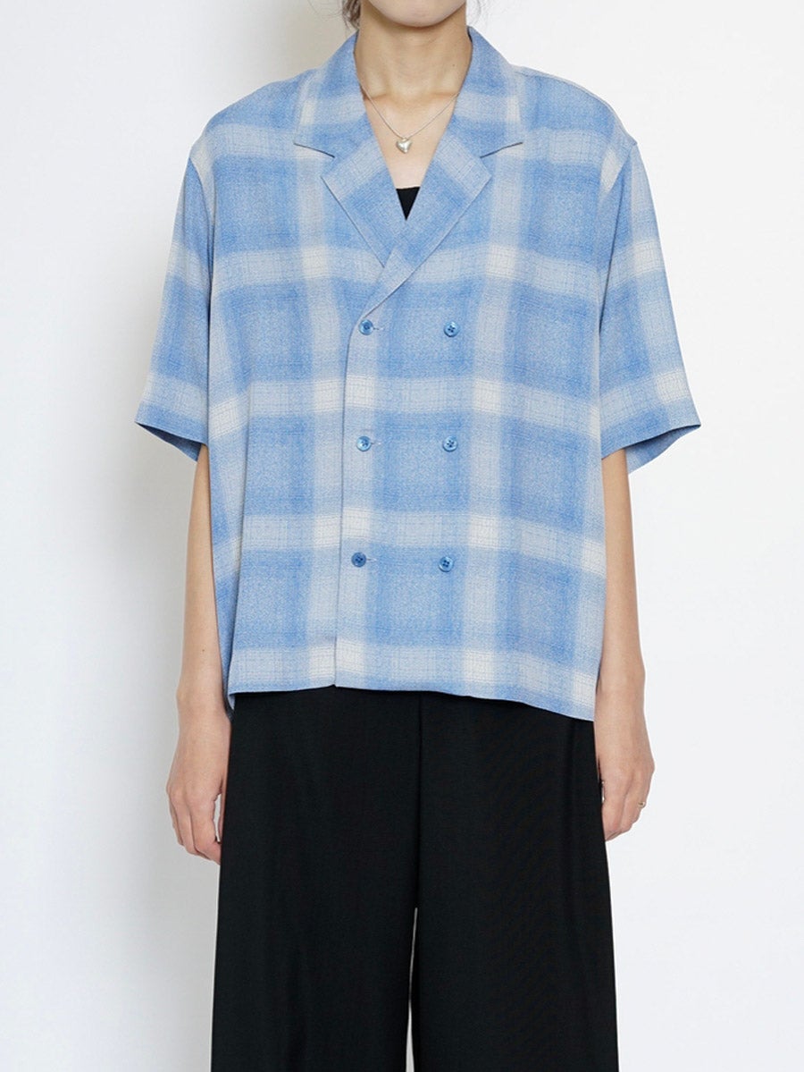 CHECK JACQUARD SHIRT S/S[BLUE] | 1LDK (ワンエルディーケー) 公式サイト