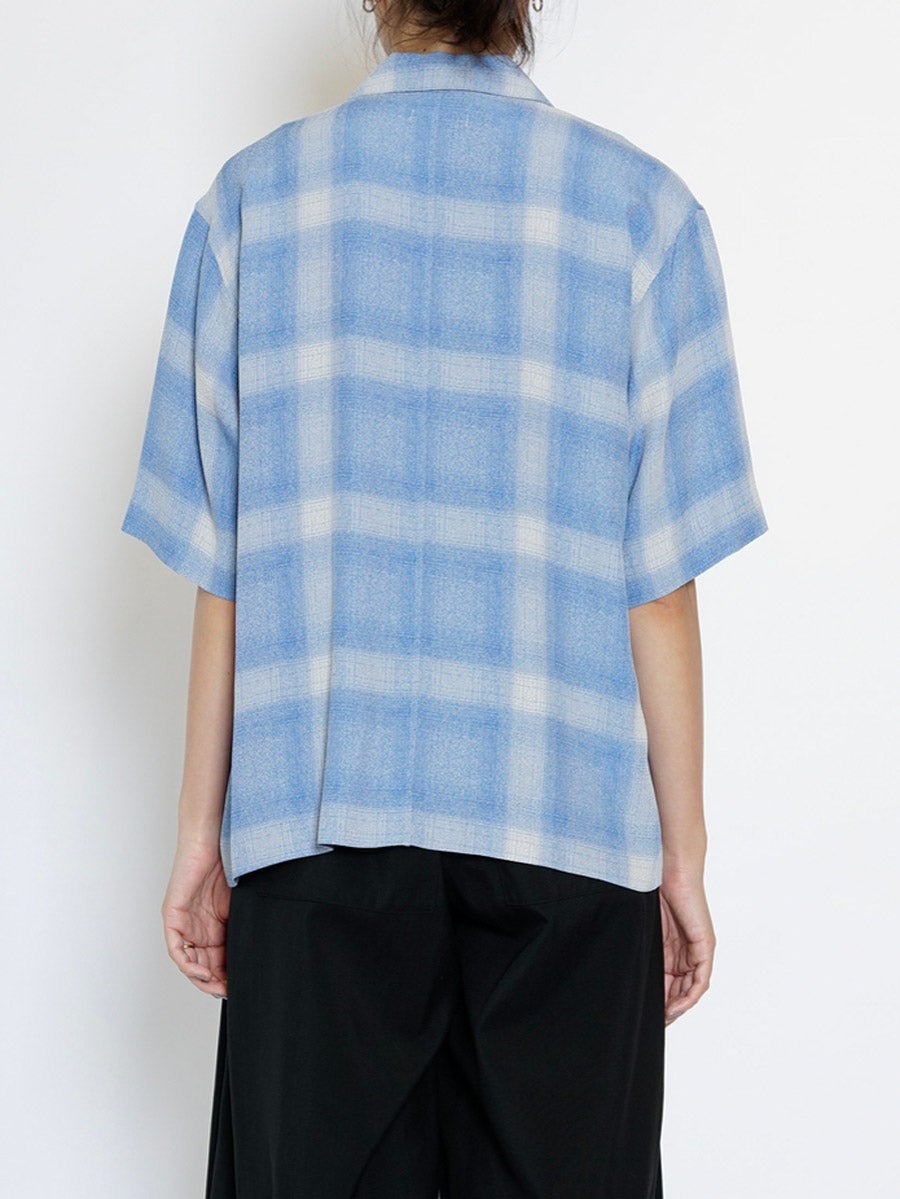 CHECK JACQUARD SHIRT S/S[BLUE] | 1LDK (ワンエルディーケー) 公式サイト