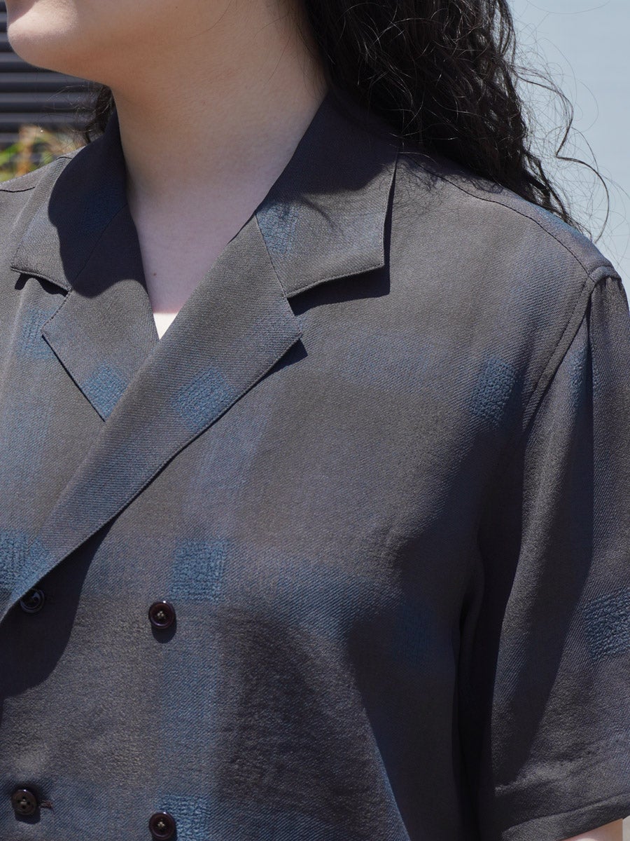 CHECK JACQUARD SHIRT S/S[BROWN] | 1LDK (ワンエルディーケー) 公式サイト