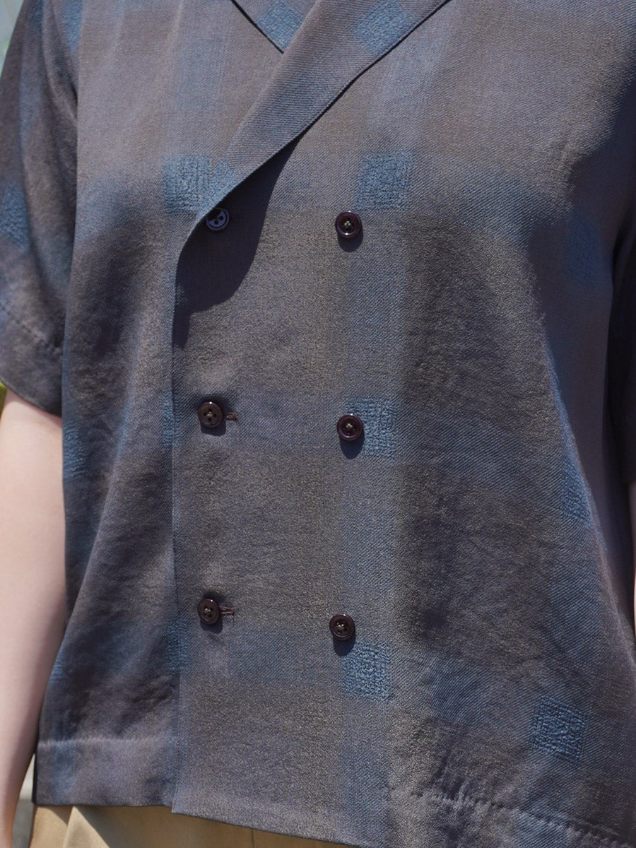 CHECK JACQUARD SHIRT S/S[BROWN] | 1LDK (ワンエルディーケー) 公式サイト