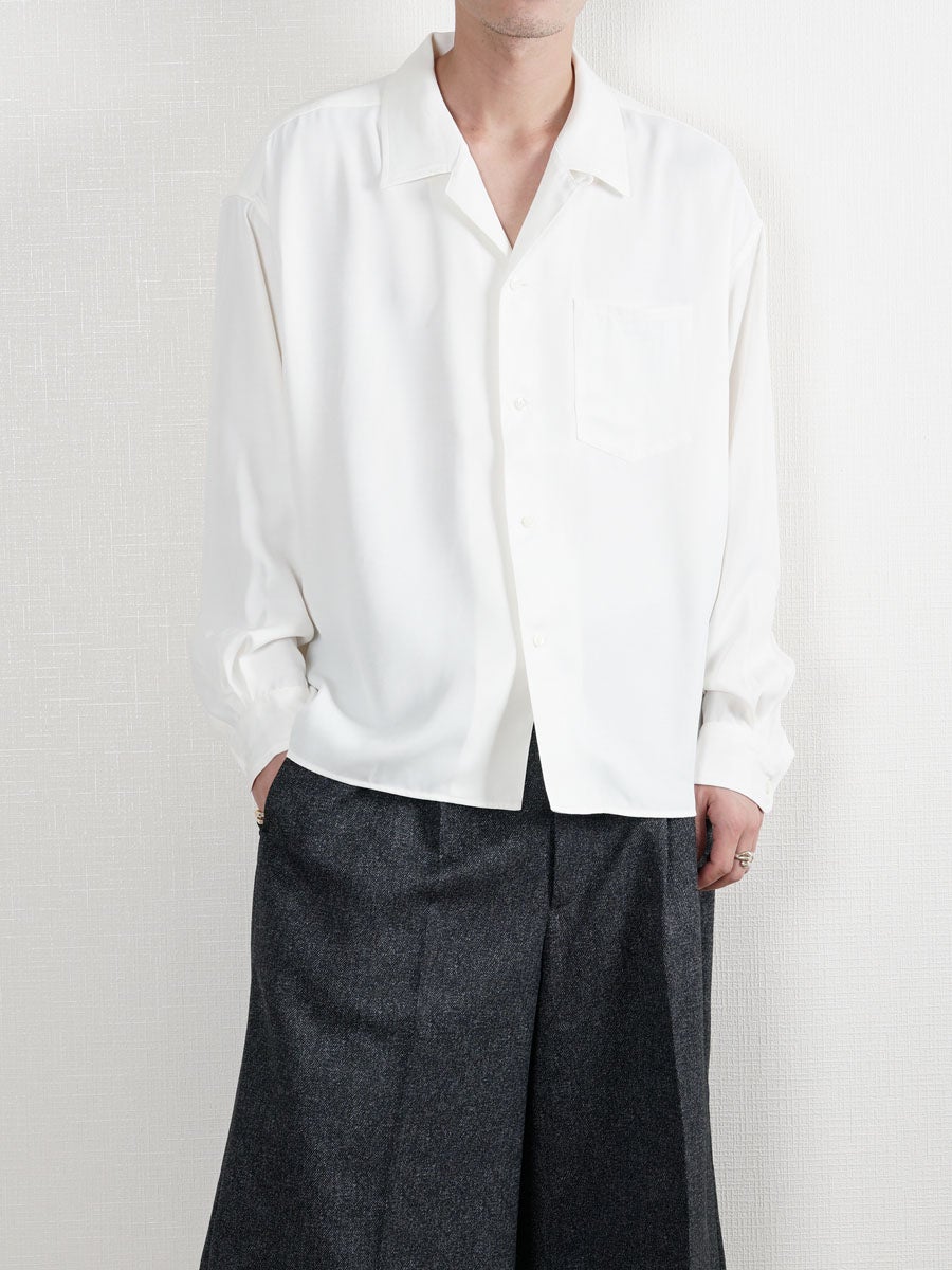 未着用OPEN COLLAR SHIRT ホワイト34 Polyploid Open Collar Shirt A Off White – Neighbour