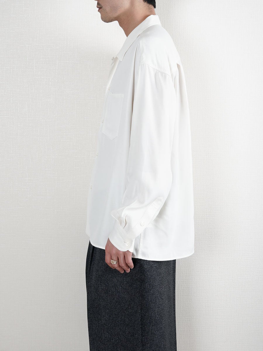 ＊20日までもる＊MYNE CLOAK SHIRT WHITE OPEN COLLAR SHIRT[OFF WHITE] | 1LDK (ワンエルディーケー) 公式サイト