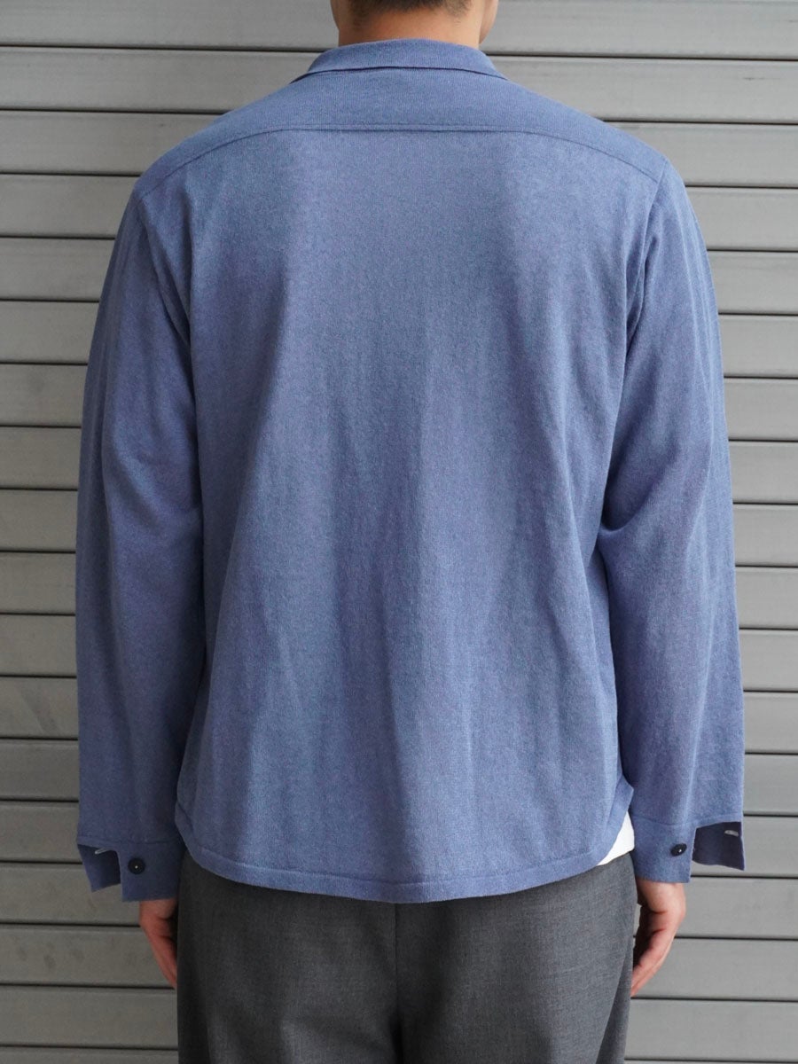 LINEN CHAMBRAY KNIT SHIRTS[INDIGO] | 1LDK (ワンエルディーケー