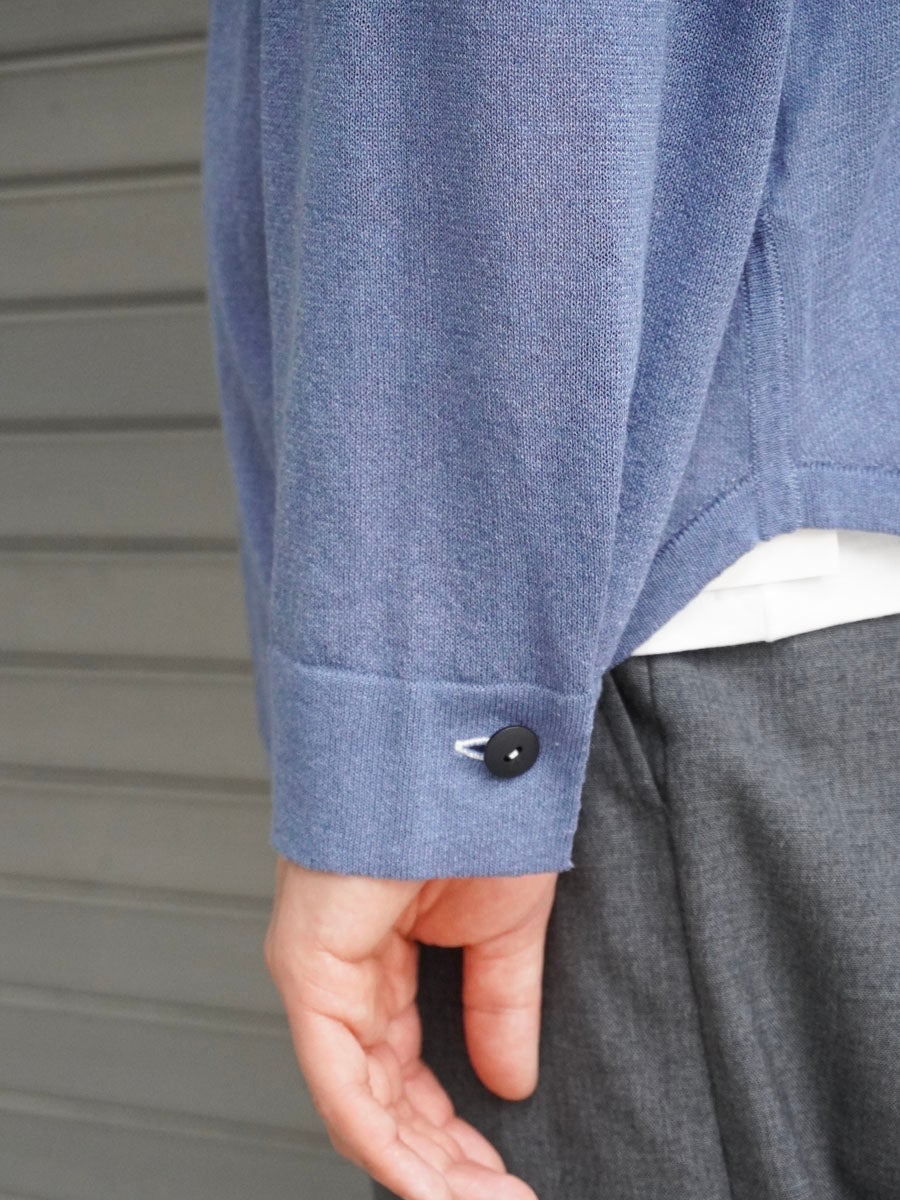 LINEN CHAMBRAY KNIT SHIRTS[INDIGO] | 1LDK (ワンエルディーケー