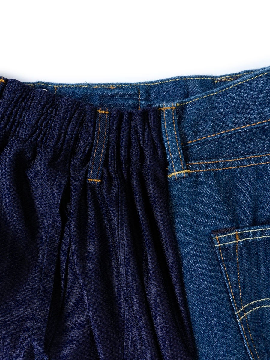 OVERJOGGINGSHORTS JERSEY / DENIM[VINTAGE BASKETBALL UNIQUE (BLUE OVERJOGGINGSHORTS JERSEY / DENIM[VINTAGE BASKETBALL UNIQUE (BLUE