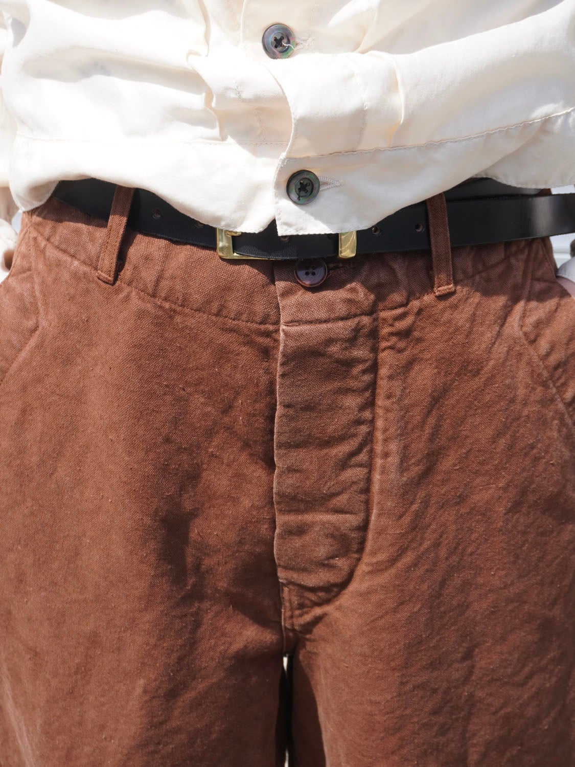 Cotton Hemp Wide Pants[BROWN] | 1LDK (ワンエルディーケー) 公式サイト