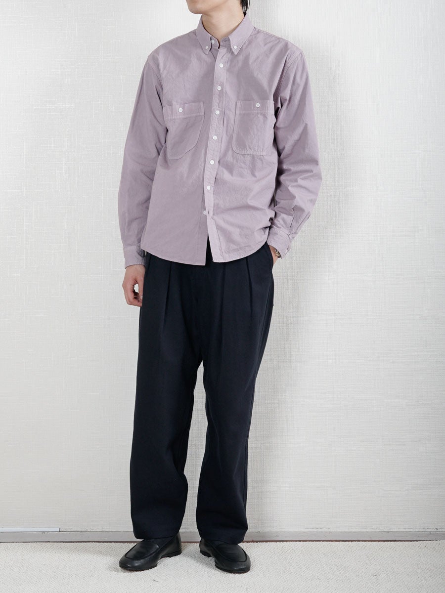 Two Tuck Wide Trousers[Dark Navy] | 1LDK (ワンエルディーケー) 公式