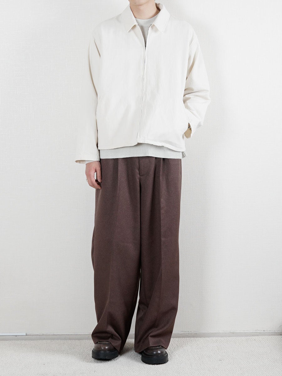TACKED TROUSERS[BROWN] | 1LDK (ワンエルディーケー) 公式サイト