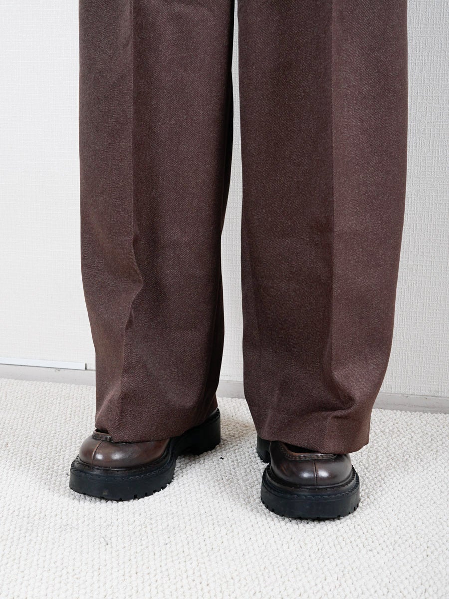 TACKED TROUSERS[BROWN] | 1LDK (ワンエルディーケー) 公式サイト