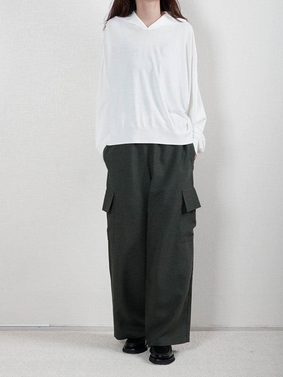double waist cargo trouser[OLIVE] | 1LDK (ワンエルディーケー) 公式