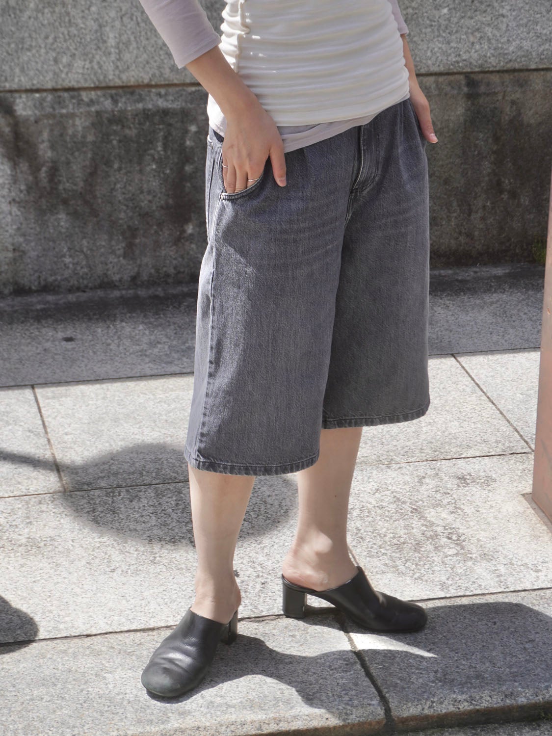 Rivet Shorts[Stonewashed Grey] | 1LDK (ワンエルディーケー) 公式サイト