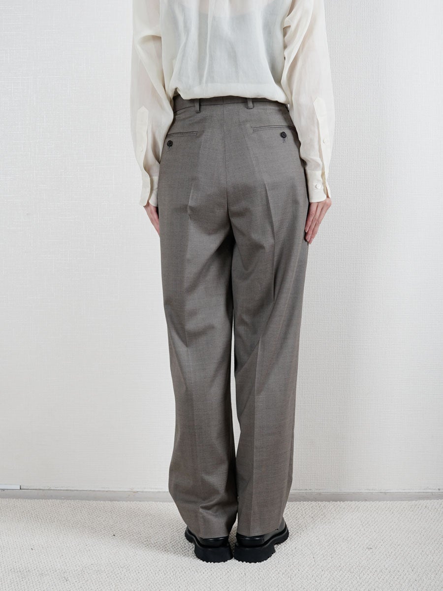 SUPER120'S CHAMBRAY WOOL 3TACK TR[BROWN] | 1LDK (ワンエルディー