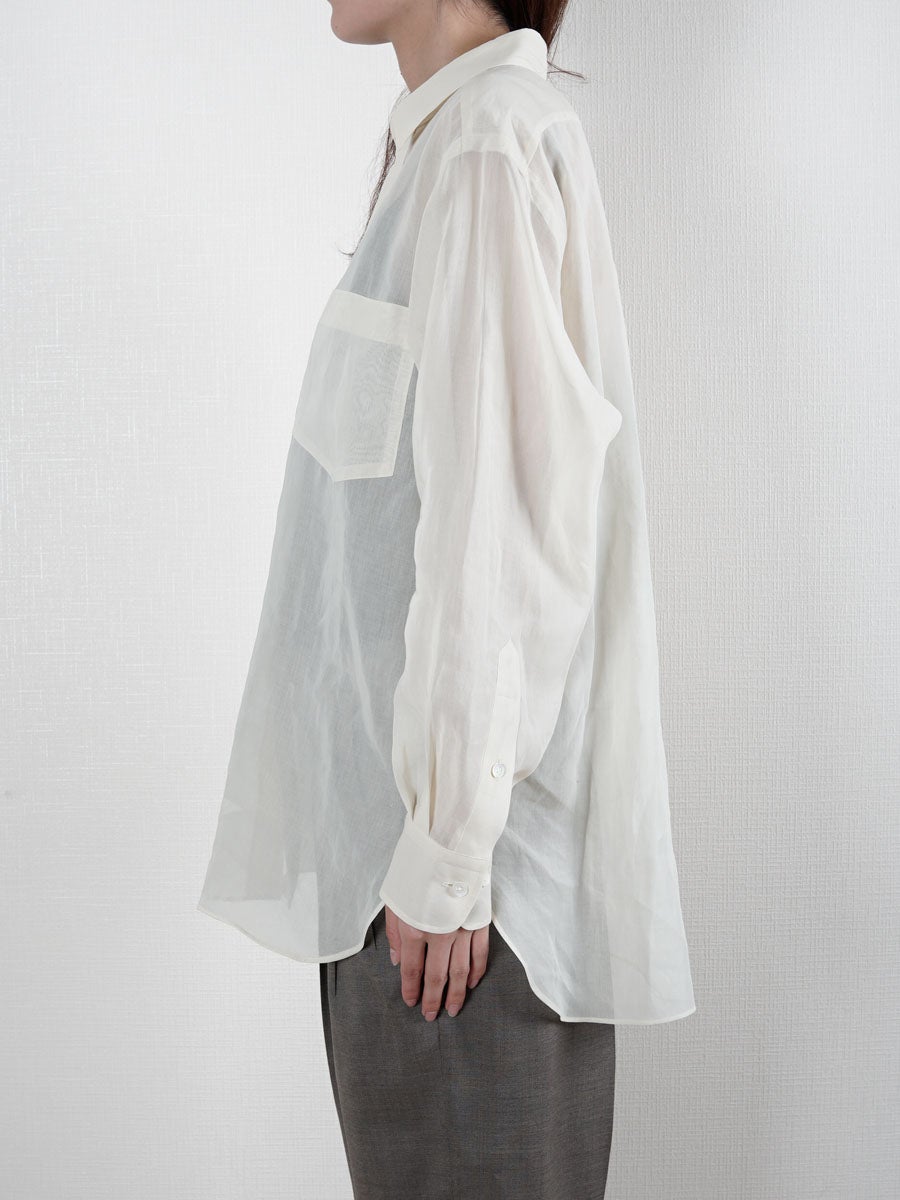 COTTON VOILE LAWN LONG SLEEVE SH[YELLOW] | 1LDK (ワンエルディー