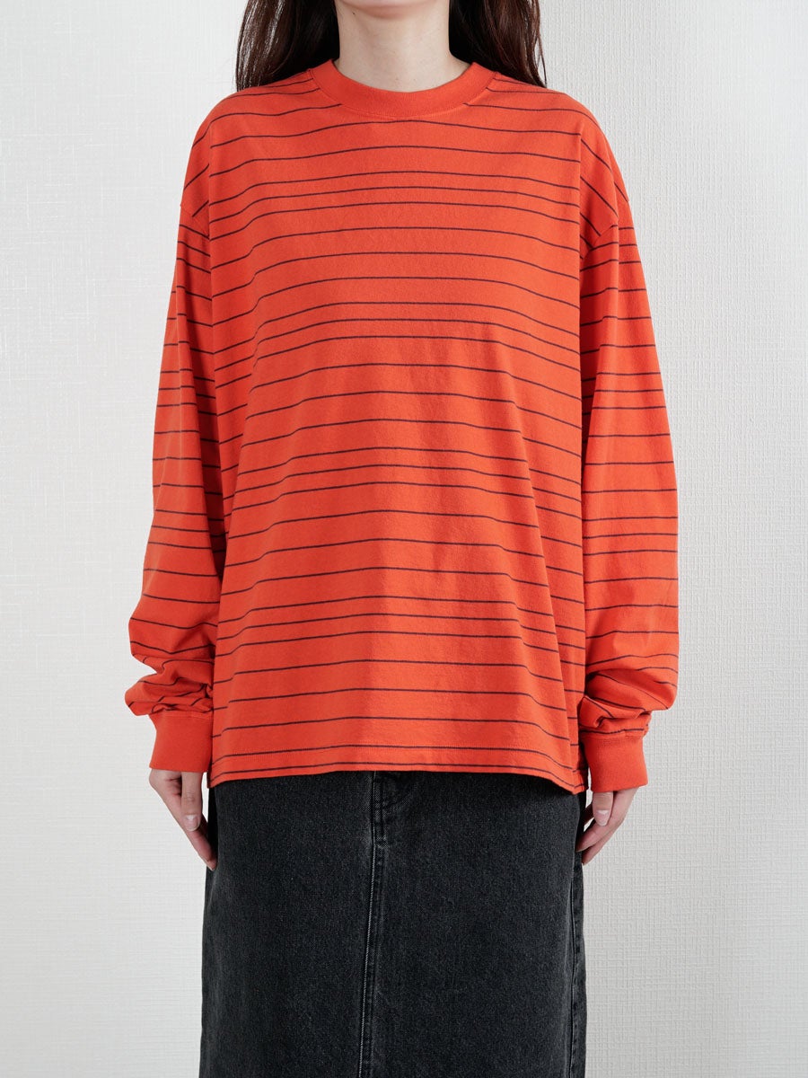 US2544-W/Border long sleeve T-shirt[RED] | 1LDK (ワンエルディー