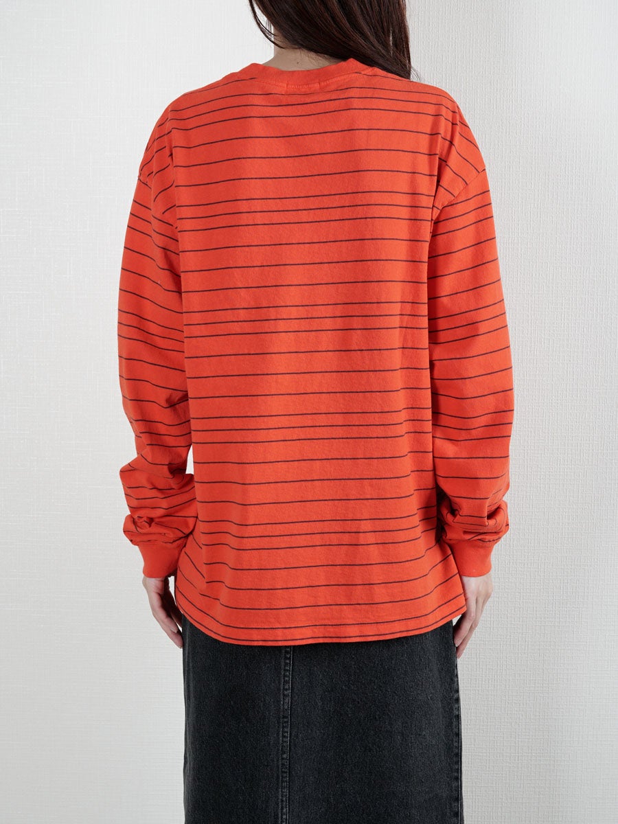US2544-W/Border long sleeve T-shirt[RED] | 1LDK (ワンエルディー