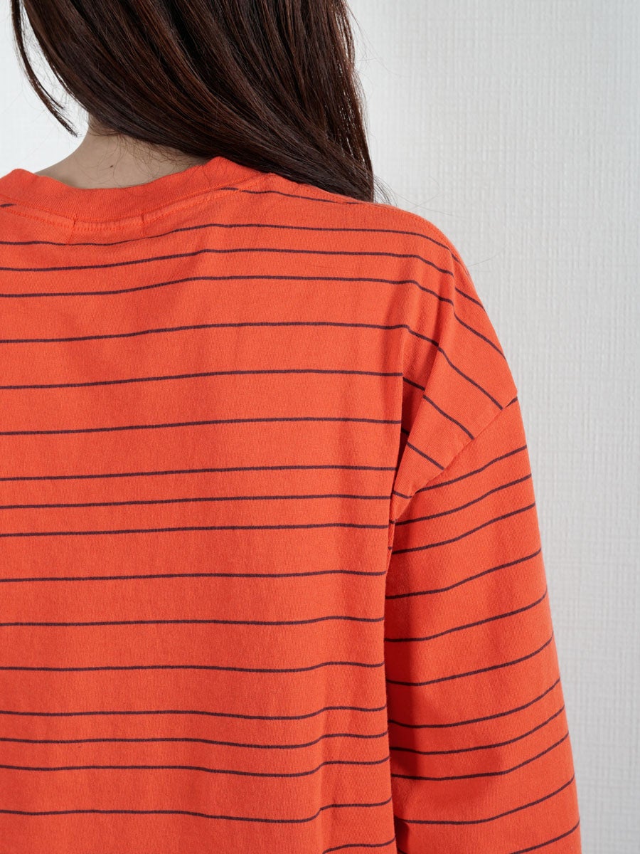 US2544-W/Border long sleeve T-shirt[RED] | 1LDK (ワンエルディー