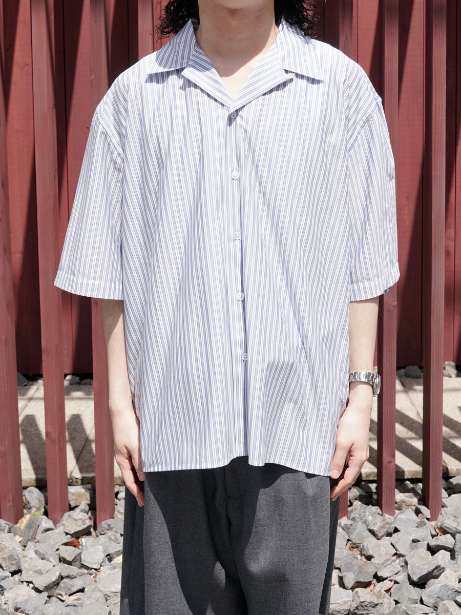 46G Stripe Ether Shirt[SAX] | 1LDK (ワンエルディーケー) 公式サイト