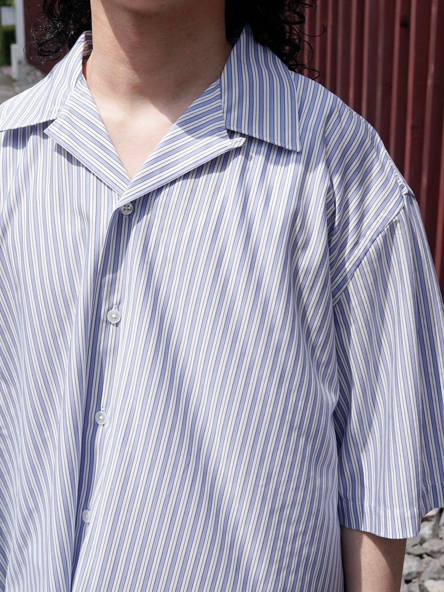 46G Stripe Ether Shirt[SAX] | 1LDK (ワンエルディーケー) 公式サイト