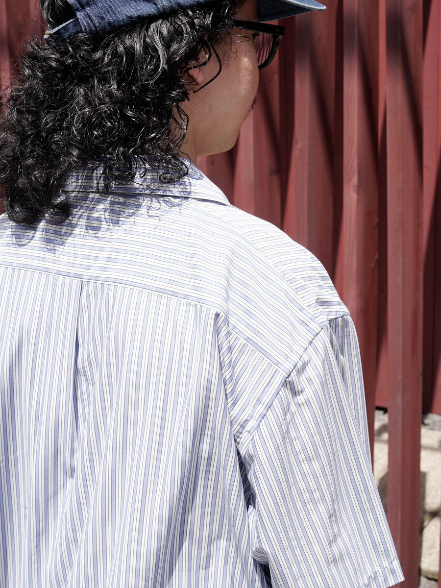 46G Stripe Ether Shirt[SAX] | 1LDK (ワンエルディーケー) 公式サイト