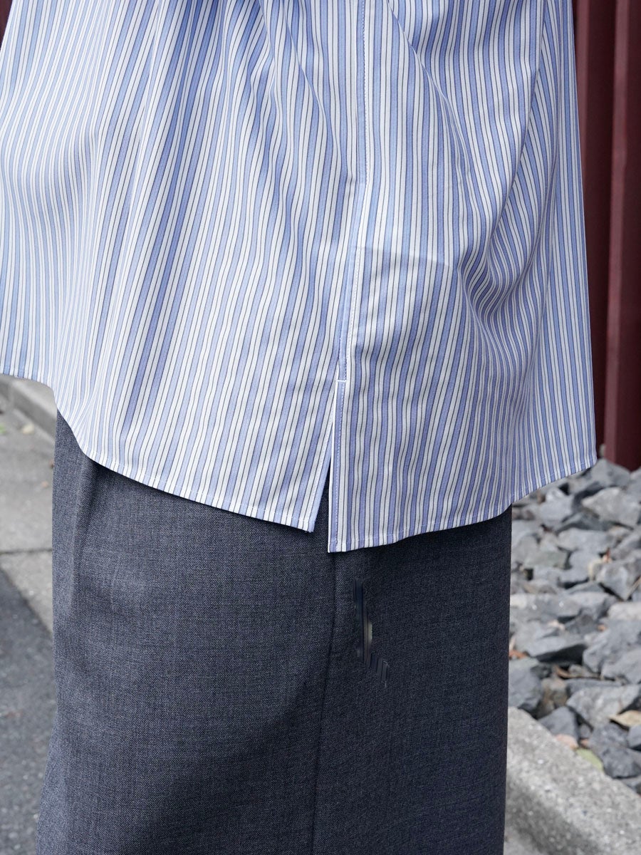 46G Stripe Ether Shirt[SAX] | 1LDK (ワンエルディーケー) 公式サイト