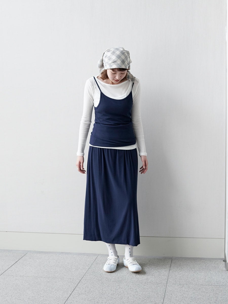 Twisted Cotton Camisole[NAVY/WHITE] | 1LDK (ワンエルディーケー