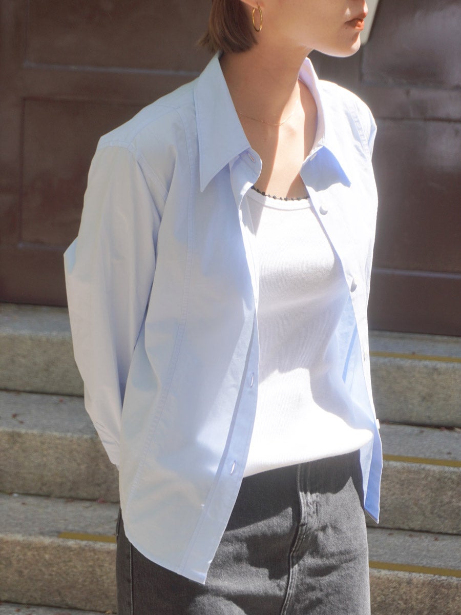 Cotton/Silk Ribbed Camisole w/Emb.[WHITE] | 1LDK (ワンエルディー
